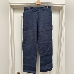 Blueberry Italian | Women's Navy Linen Pants